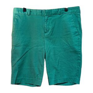 Banana Republic Womens 6 10" Inseam Kelly Green Preppy Trendy Cotton Blend...